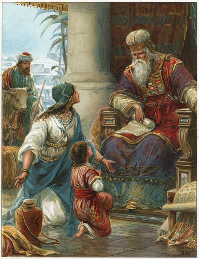 Hannah brengt Samuel naar Eli door Robert Ambrose Dudley