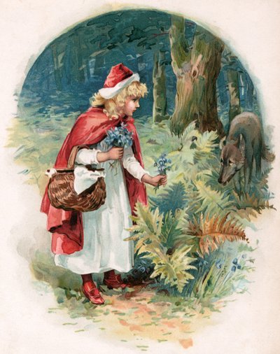 Roodkapje, illustratie uit 
