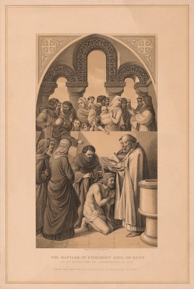 De Doop van Ethelbert, Koning van Kent door Robert Anderson