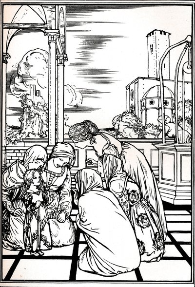 Een illustratie uit De Storm, 1901 door Robert Anning Bell