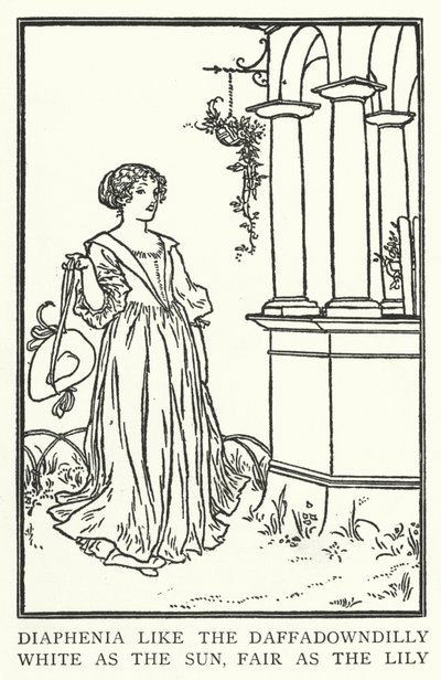 Diaphenia als de narcis, wit als de zon, mooi als de lelie door Robert Anning Bell