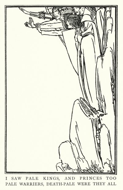 Illustratie voor Gedichten van John Keats: La Belle Dame Sans Merci door Robert Anning Bell