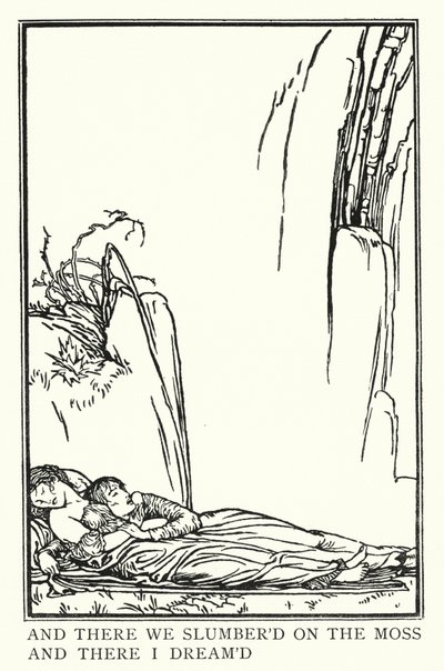 Illustratie voor Gedichten van John Keats: La Belle Dame Sans Merci door Robert Anning Bell
