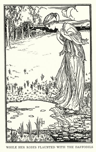 Illustratie voor Gedichten van John Keats: Lamia (litho) door Robert Anning Bell