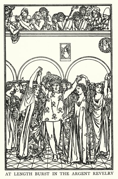 Illustratie voor Gedichten van John Keats: De vooravond van Sint Agnes door Robert Anning Bell
