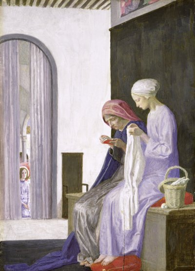 Maria in het Huis van Elizabeth, 1917 door Robert Anning Bell