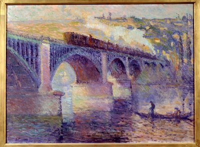 De Engelse brug bij zonsondergang door Robert Antoine Pinchon