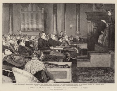 Een concert in het Royal Hospital for Incurables in Putney door Robert Barnes