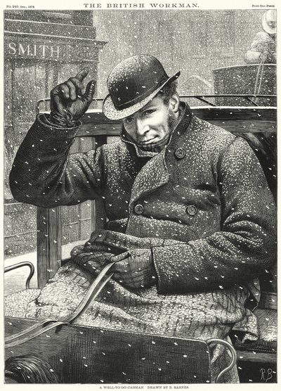 Een Welgestelde Koetsier (gravure) door Robert Barnes