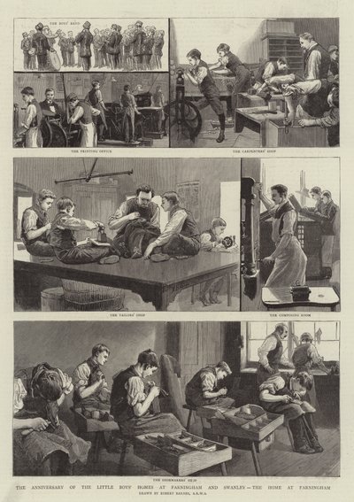 De Verjaardag van de Kleine Jongenshuizen in Farningham en Swanley, het Huis in Farningham door Robert Barnes
