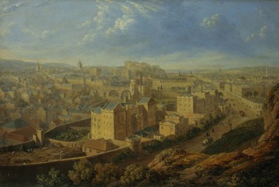 Edinburgh vanaf de Calton Hill door Robert Batty