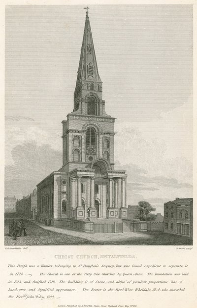 Christ Church, Spitalfields, Londen door Robert Blemell Schnebbelie