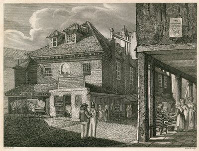 Hungerford Markt, nabij York Buildings, The Strand, Londen door Robert Blemell Schnebbelie