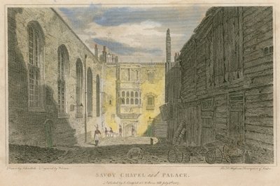 Savoy Chapel en Palace, Londen door Robert Blemell Schnebbelie