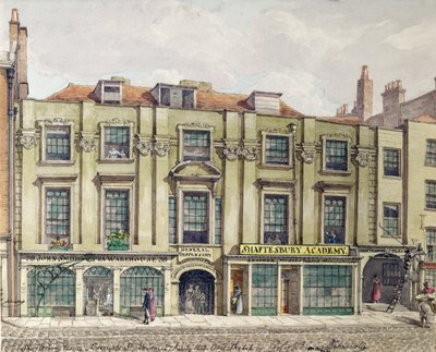 Shaftesbury House, Aldersgate Street, Londen, 1819 door Robert Blemell Schnebbelie