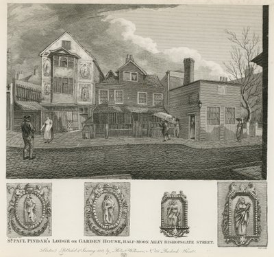 Het huisje of tuinhuis van Sir Paul Pindar door Robert Blemell Schnebbelie