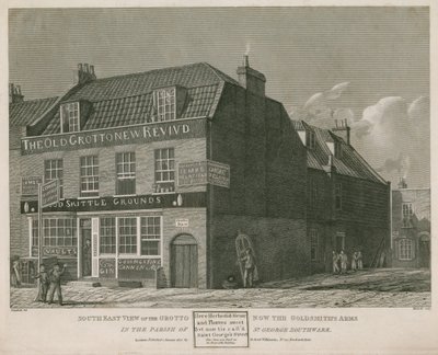 Zuidoostelijk uitzicht op de Grot, nu de Goldsmith