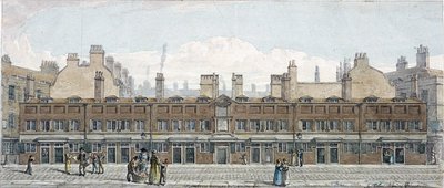 Monkwell Street, Londen, 1818 door Robert Blemmell Schnebbelie