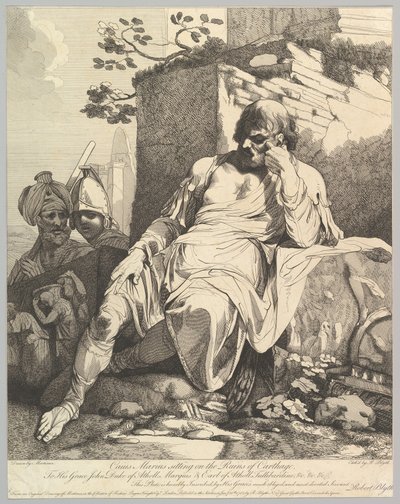 Caius Marius op de ruïnes van Carthago, 20 januari 1782 door Robert Blyth