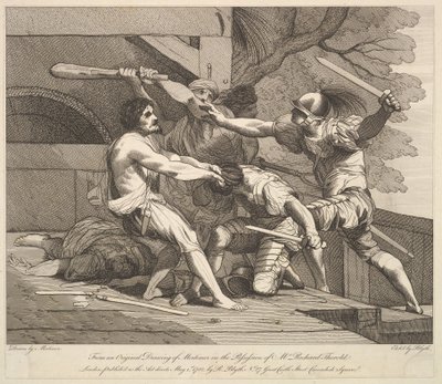 Bestorming van een bandietenbolwerk, 1 mei 1782 door Robert Blyth