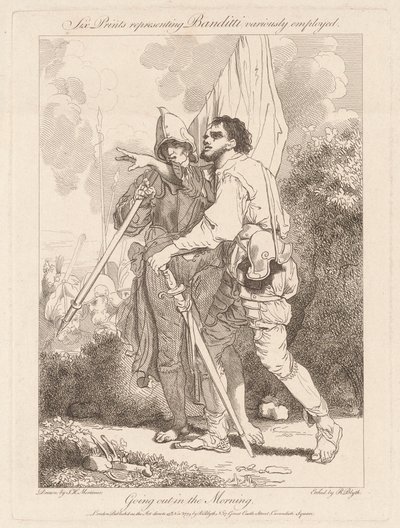 Uitgaan in de Ochtend door Robert Blyth, after John Hamilton Mortimer