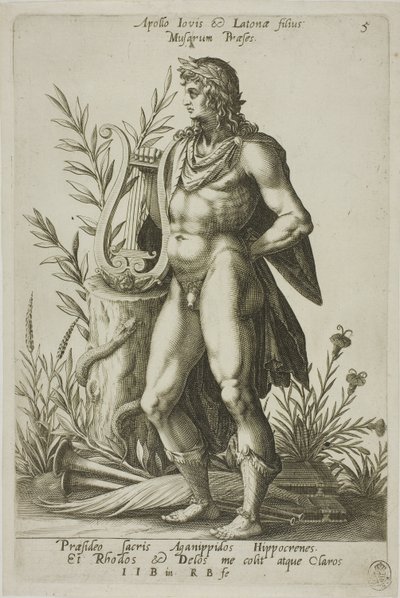 Apollo, plaat 5 uit Parnassus Biceps door Robert Boissard
