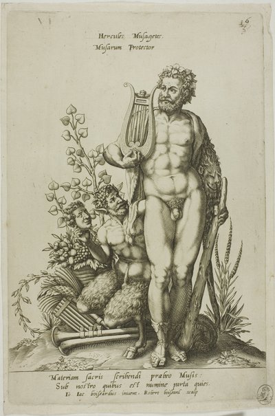 Hercules, plaat 16 van Parnassus Biceps door Robert Boissard