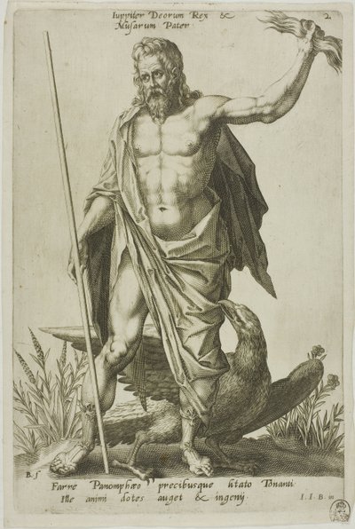 Jupiter, plaat 2 van Parnassus Biceps door Robert Boissard