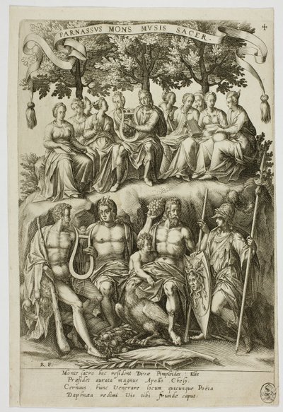 Parnassus, plaat 4 van Parnassus Biceps door Robert Boissard