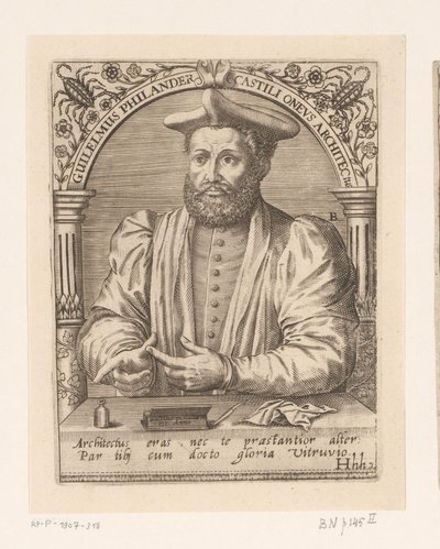 Portret van Guillaume Philandrier door Robert Boissard