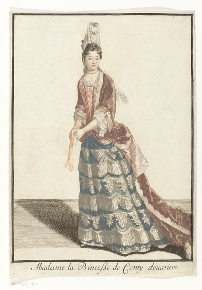 Portret van Marie Anne de Bourbon door Robert Bonnart (possibly)