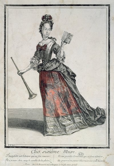 Clio, Muze van Epische Poëzie en Geschiedenis door Robert Bonnart