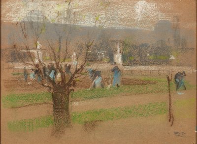 Bollen Planten in de Tuilerieën Tuinen, Parijs door Robert Brough