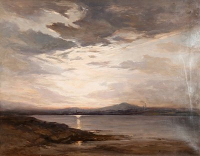 Kijkend naar Dundee, Zonsondergang door Robert Buchan Nisbet