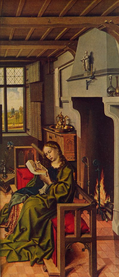 Ala De Retablo Santa Barbara, 1438, ca. 1934 door Robert Campin