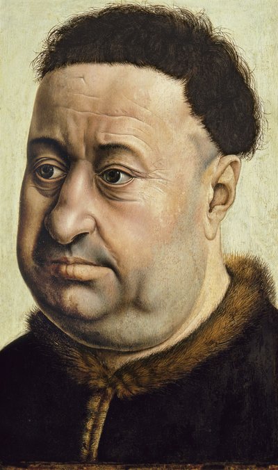 Portret van een man Robert de Masmines, ca. 1425 door Robert Campin