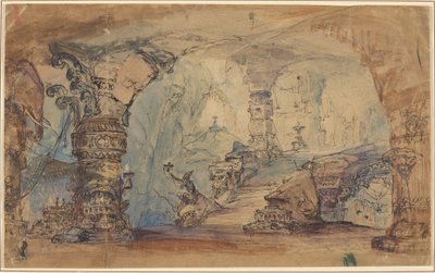 Een Fantastische Ondergrondse Tempel (Aladdins Grot?) door Robert Caney