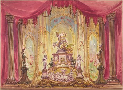 Toneelset met een Beeld van Sint-Joris die de Draak Doodt door Robert Caney