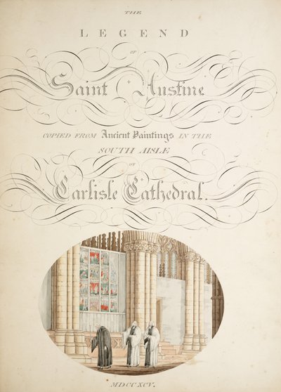 Ms. New Coll 380, f9r. De oudheden van de kathedraal van Saint Mary, Carlisle, getekend door Robert Carlile, 1795 door Robert Carlile