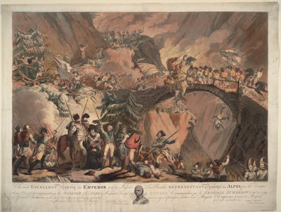 Leger van Alexander Suvorov steekt de Alpen over in 1799 door Robert Carr Porter
