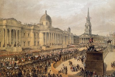 Huwelijksprocessie van Edward VII en Prinses Alexandra van Denemarken, Londen door Robert Charles Dudley