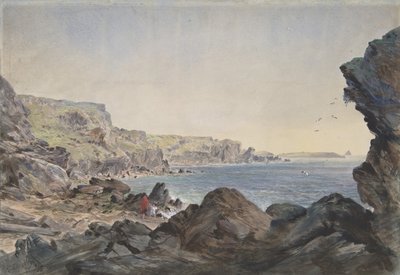 Foilhummerum Baai, Valentia, Uitzicht op Zee vanaf het Punt waar de Kabel... door Robert Charles Dudley