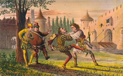 Sebastian: Waarom! Daar is voor jou! En daar! En daar!, ca. 1875 door Robert Charles Dudley