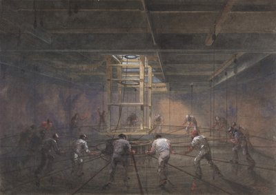 Uitzicht op het interieur van een van de tanks aan boord van de Great Eastern, 1865-66 door Robert Charles Dudley