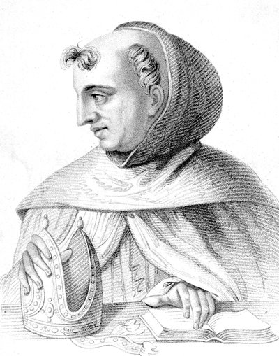 Duitse dominicaanse monnik, wetenschapper, filosoof en theoloog, gravure door Cooper Rober door Robert Cooper