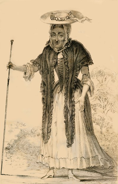 Jane Lewson, Opmerkelijk vanwege haar leeftijd en eigenaardigheden, 1821 door Robert Cooper