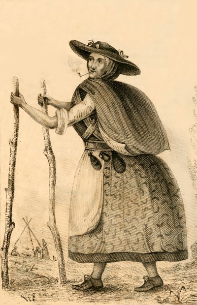 Jenny Darney, een opmerkelijk karakter in Cumberland, 1821 door Robert Cooper