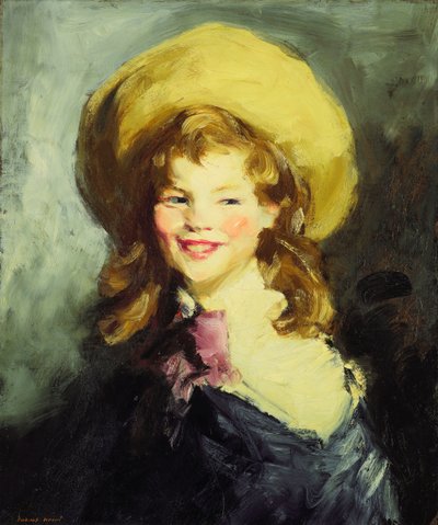 Meisje met Grote Hoed door Robert Cozad Henri