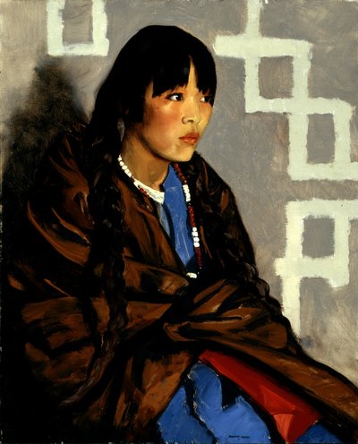 Indiaans Meisje, of Julianita, c.1917 door Robert Cozad Henri