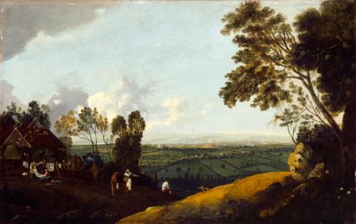 Uitzicht op Londen vanaf Highgate, c.1775 door Robert Crone